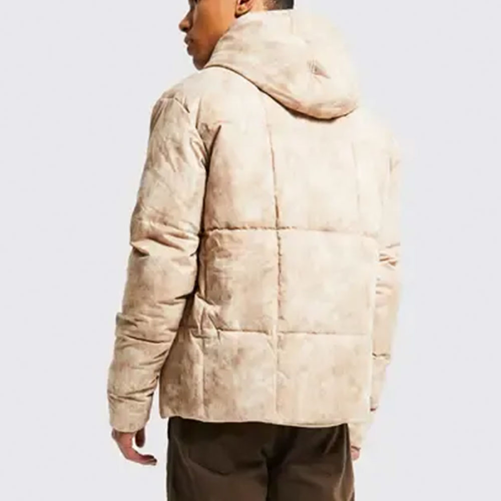 Jackets & Coats Tall Tie Dye Square Panel Hooded Puffer - Image 2