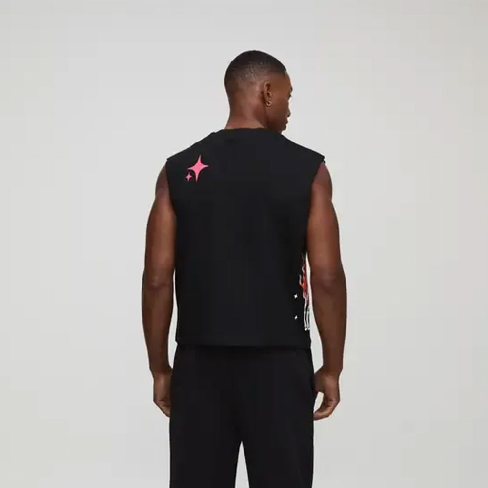 Vests _ Black Boxy Heart Graphic Tank - Image 2