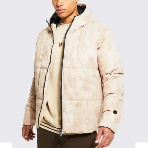 Jackets & Coats Tall Tie Dye Square Panel Hooded Puffer