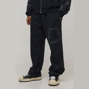 Joggers Baggy Fit Applique Washed Joggers