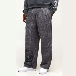 Joggers Wide Leg Graphic Washed Joggers