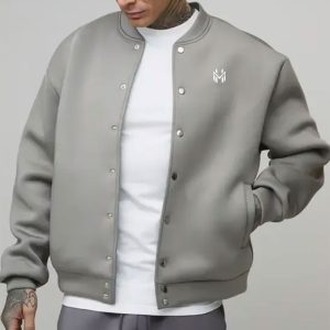 Jackets & Coats Tall Oversized Boxy Scuba Marl Bomber Jacket