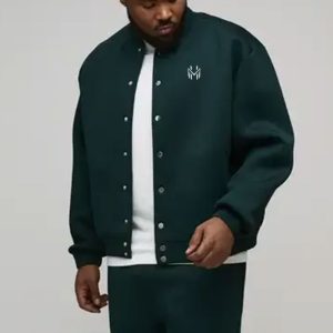 Jackets & Coats Plus Oversized Boxy Scuba Marl Bomber Jacket