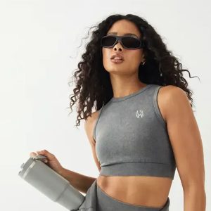 Contour Washed Seamless Padded Crop Top