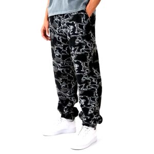 Joggers Regular Fit Camo Printed Borg Joggers